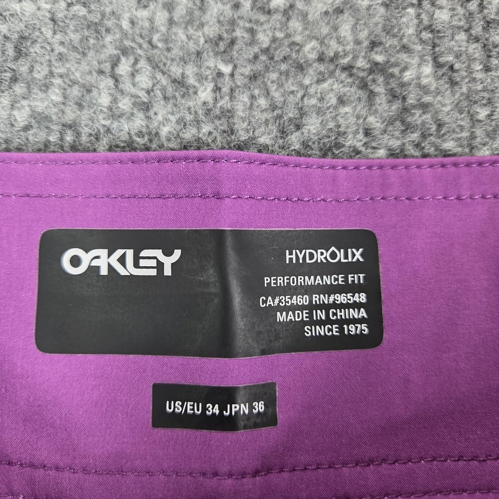 Oakley Boardshorts‎ Mens 34 Purple Palm Floral Hydrolix Quick Dry Swim Trunks - Picture 6 of 10